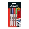 Sharpie Fine Permanent Markör Kalem 3+1 Standart Renkler