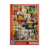 1000 Parça Puzzle : Vintage Bicycle Posters