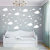 BugyBagy Beyaz Duvar Sticker Karışık Bulutlar 74 Adet