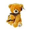 Sesli Yavrulu Peluş Ayı 33 cm.