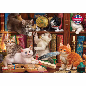 500 Parça Puzzle : Kediler ve Kitaplar