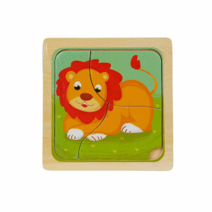 Woody Sevimli Hayvanlar Ahşap Puzzle 3 Parça