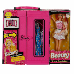 Beauty Fashion Star Bebeğim ve Çantalı Elbise Gardrobu