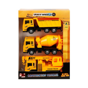 1:55 Maxx Wheels Çek Bırak 3'lü İnşaat Araçları 