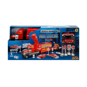 Maxx Wheels Transporter 2 Araçlı İtfaiye Seti