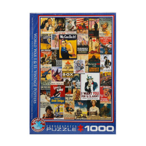 1000 Parça Puzzle : 1. ve 2. Dünya Savaşı Vintage Posterler
