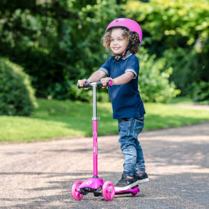Evo 3 Tekerlekli Cruiser 3'ü 1 Arada Pembe Scooter