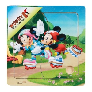Mickey Mouse Ahşap Puzzle 4 Parça