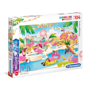 104 Parça Puzzle : Brilliant Flamingos Party