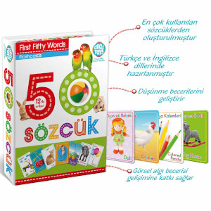 Circle Toys İlk 50 Sözcük İngilizce Türkçe Kartlar