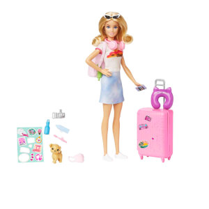 Barbie Seyahatte Bebeği ve Aksesuarları FWV25