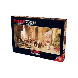 1500 Parça Puzzle : Kahirede Halı Pazarı 