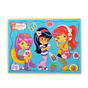 Çilek Kız Teknolojik Ahşap Puzzle 