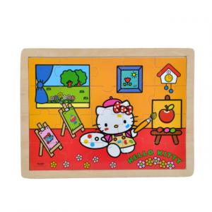 Hello Kitty Meslekler Ahşap Puzzle