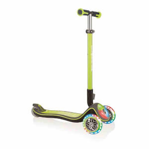 Globber Elite Deluxe 3 Tekerlekli Katlanabilir Işıklı Yeşil Scooter