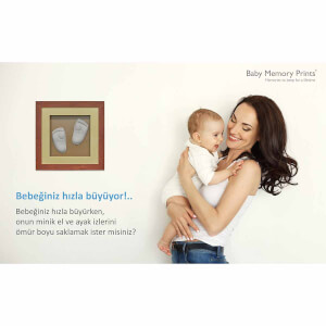 Baby Memory Prints 3 Boyutlu Ceviz Çerçeve