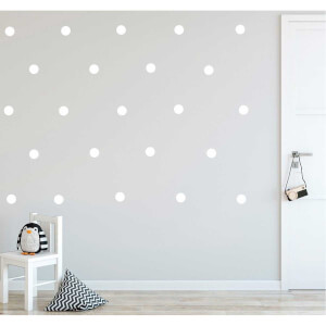 BugyBagy Beyaz Yuvarlak Duvar Sticker Polska Dots Büyük 100 Adet 5 cm.