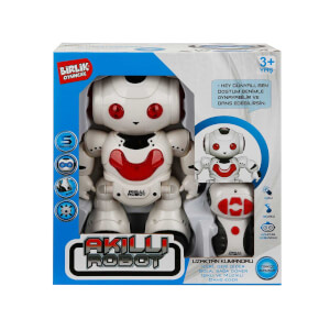 Uzaktan Kumandalı Işıklı ve Müzikli Akıllı Robot Kırmızı