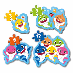 3+6+9+12 Parça Puzzle: My First Baby Shark