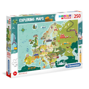 250 Parça Puzzle : Exploring Maps - Places in Europe