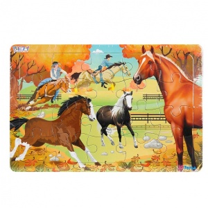 20 Parça Puzzle : Atlar