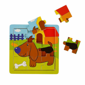 Woody Sevimli Hayvanlar Ahşap Puzzle 9 Parça