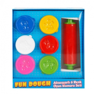 Fun Dough Aksesuarlı 6 Renk Oyun Hamuru Seti 