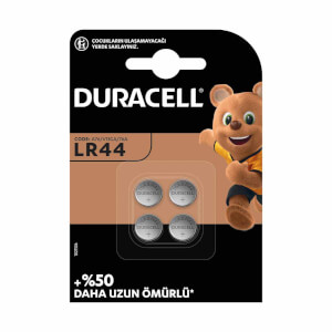 Duracell Özel Alkalin 3V Düğme Pil LR44 4’lü 