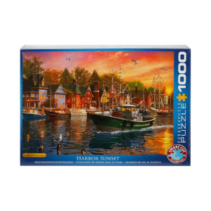 1000 Parça Puzzle : Harbor Sunset - Dominic Davison