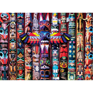 1000 Parça Puzzle : Totem Poles