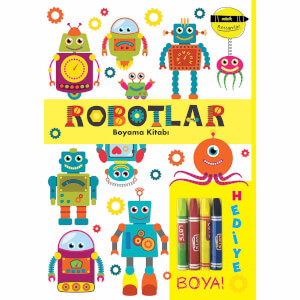 Minik Ressamlar Robotlar Boyama Kitabı