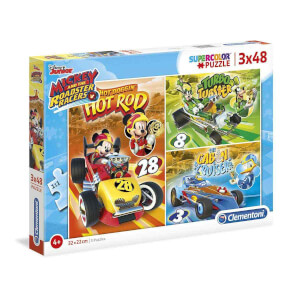 3x48 Parça Puzzle : Mickey and The Roadster Racers 