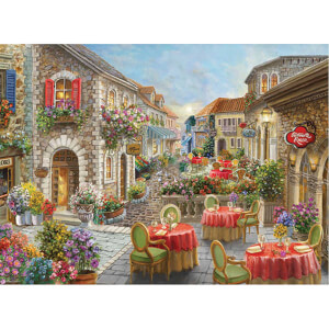 1000 Parça Puzzle : Çiçekli Kafeler Sokağı
