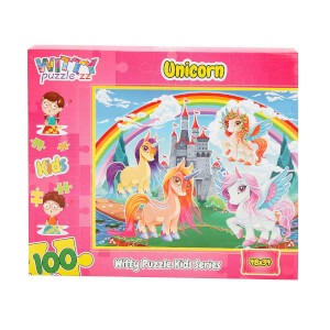 100 Parça Puzzle: Unicornlar