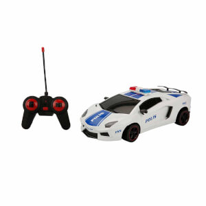 1:12 Uzaktan Kumandalı Usb Şarjlı Işıklı Polis Arabası 35 cm.