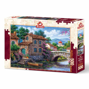 500 Parça Puzzle: Çiçekli Kanal