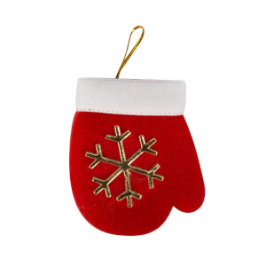 Yılbaşı Ağaç Süsü Mini Eldiven 8 cm.