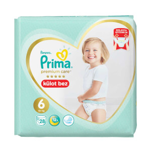 Prima Premium Care 28'li Külot Bebek Bezi Ekstra Large 6 Beden 15+ Kg 
