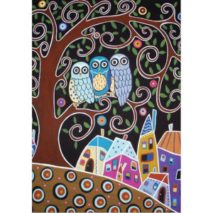 500 Parça Puzzle : Üç Baykuş 