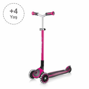 Globber Master 3 Tekerlekli Işıklı Katlanabilir Pembe Scooter