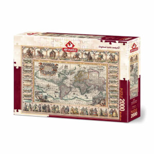 2000 Parça Puzzle : Eski Dünya Haritası