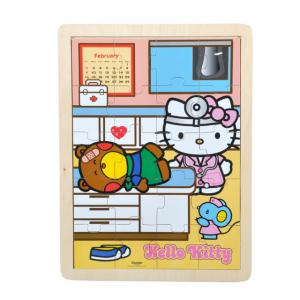 Hello Kitty Meslekler Ahşap Puzzle