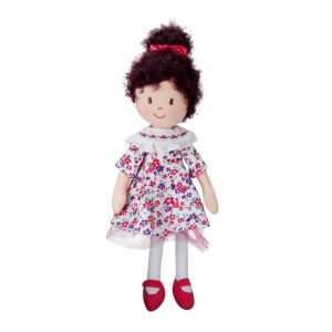 Çiçekli Elbiseli Topuzlu Ece Bebek 50 cm.