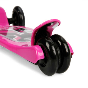 Power Led Işıklı 3 Tekerlekli Katlanabilir Pembe Scooter