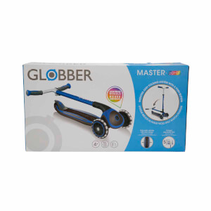 Globber Master 3 Tekerlekli Işıklı Katlanabilir Lacivert Scooter 