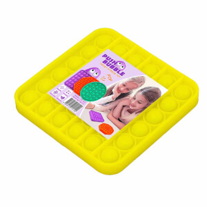 Push Pop Bubble Pop It Duyusal Oyuncak Özel Pop Stres Kare Sarı 0048