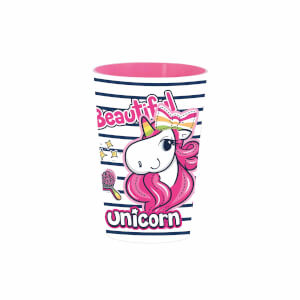 Unicorn Desenli Pembe Bardak 340 ml.