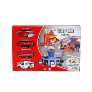 4 Araçlı Mini Garaj Seti