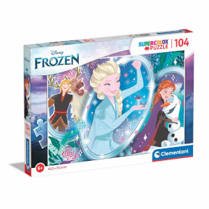 104 Parça Supercolor Puzzle: Disney Frozen ve Dostları