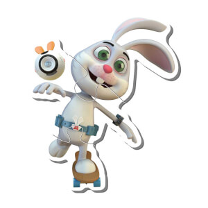 16 Parça Puzzle: Akıllı Tavşan Momo 